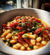 creamy one pot sundried tomato white beans recipe