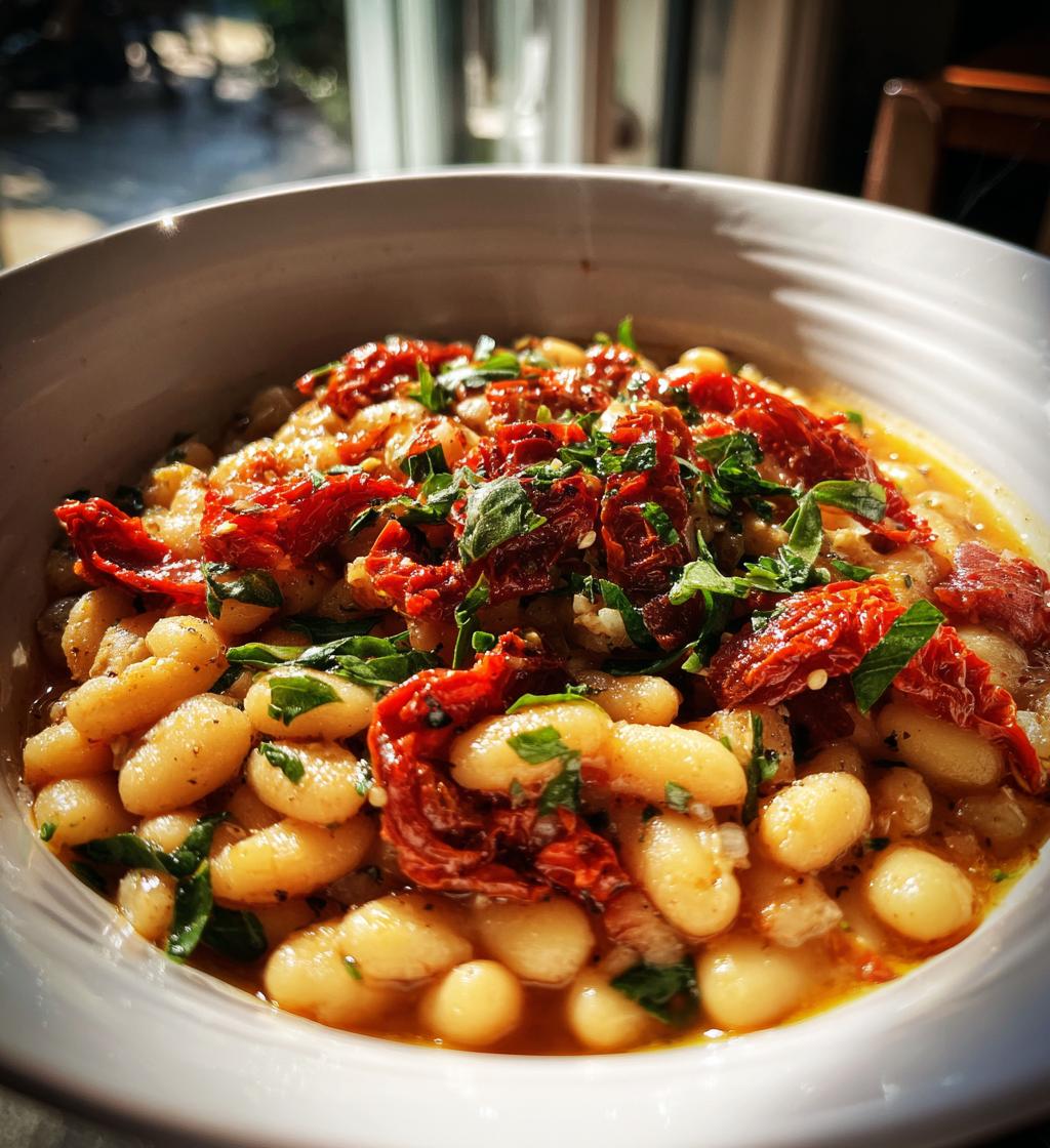 creamy one pot sundried tomato white beans recipe