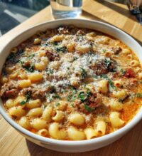 creamy parmesan italian sausage ditalini soup
