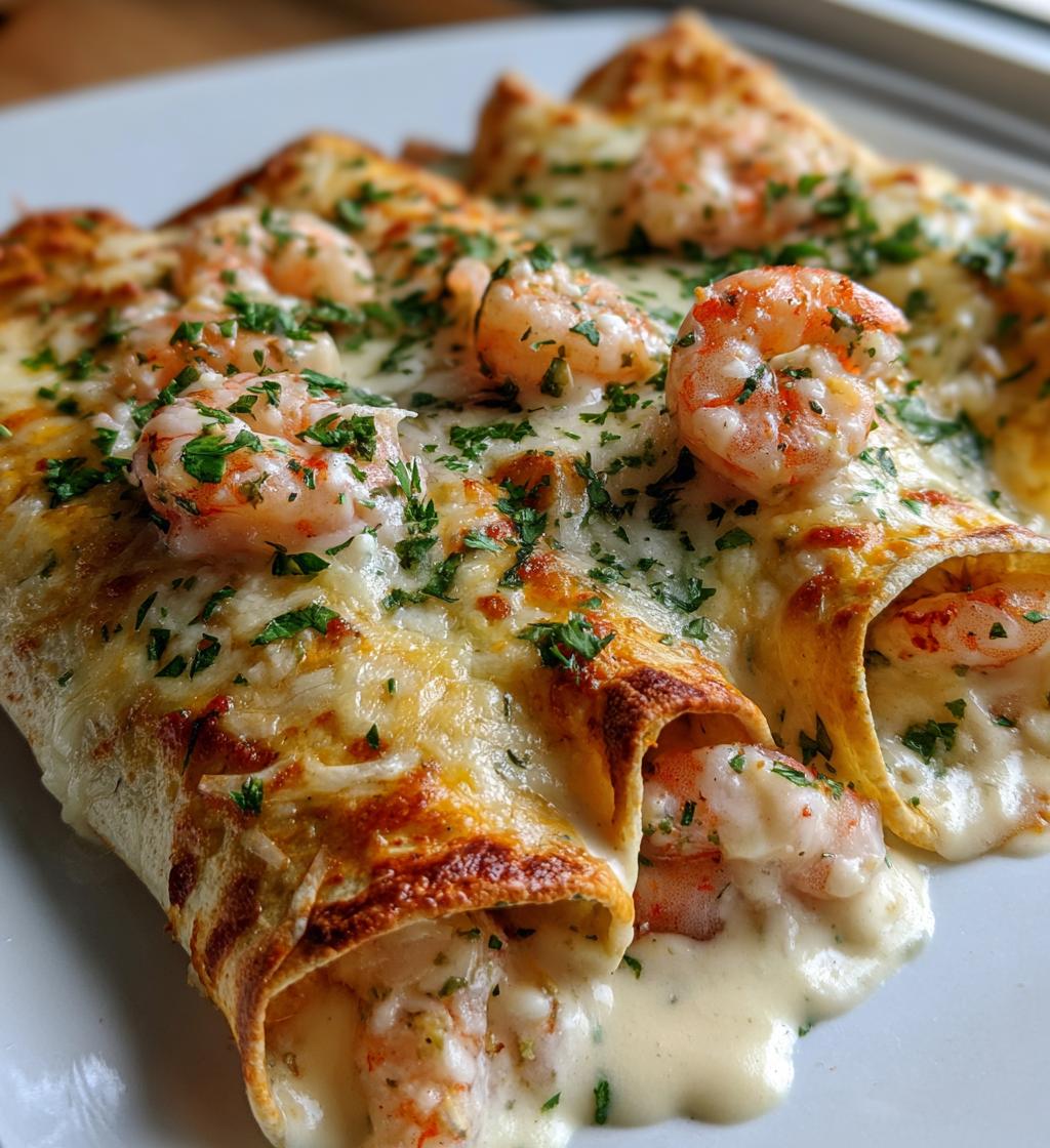 creamy shrimp enchiladas