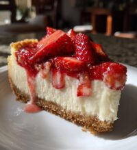 creamy strawberry crunch cheesecake recipe