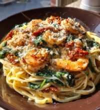 creamy tuscan shrimp linguine