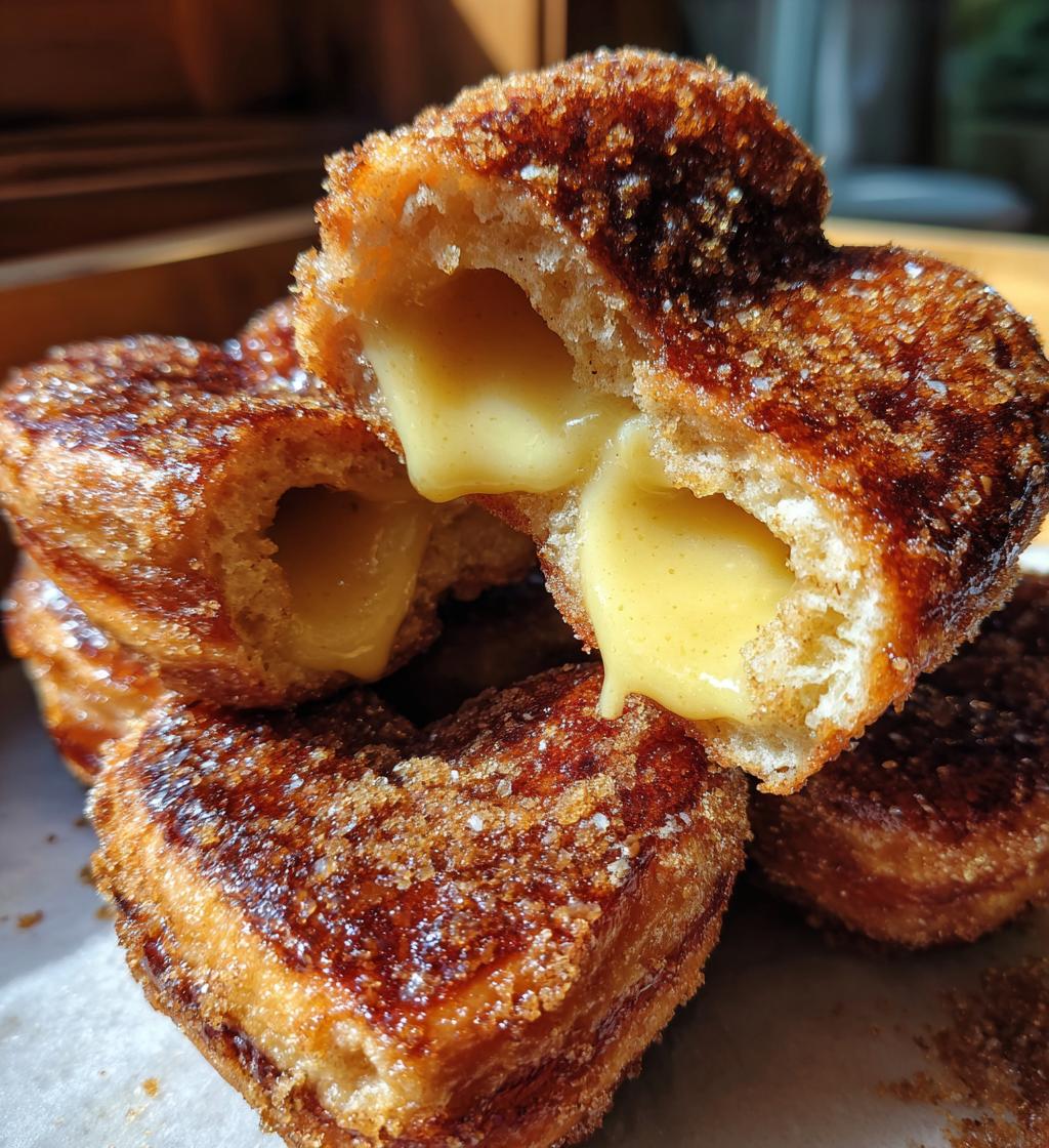creme brulee heart donuts