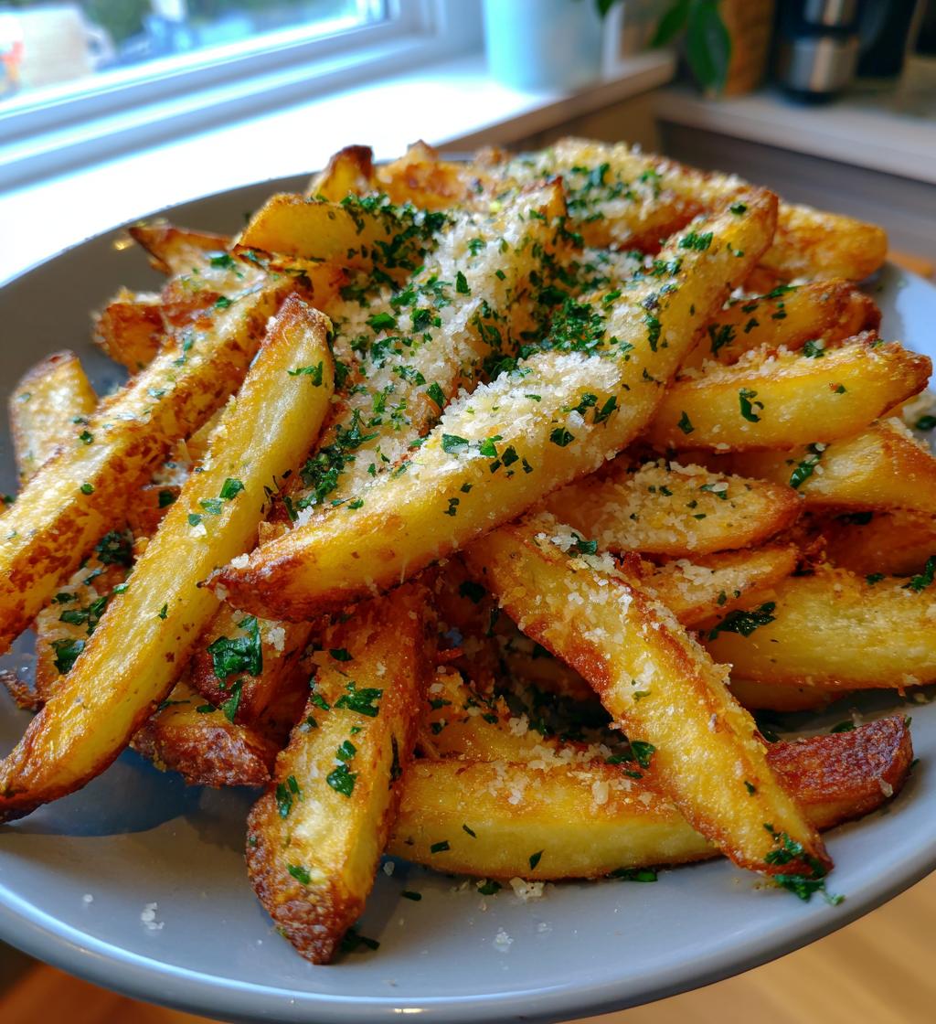 crispy baked parmesan garlic fries