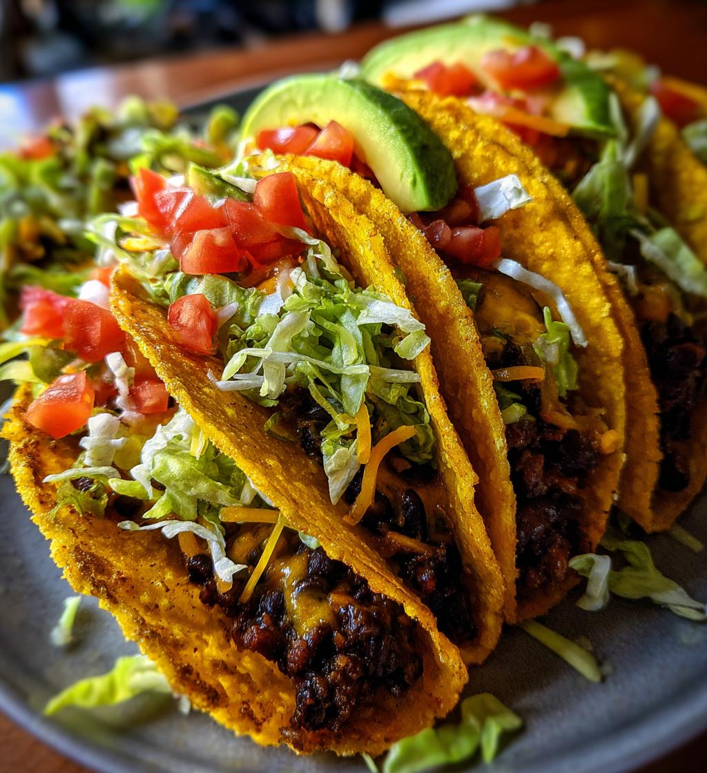 crispy black bean tacos - detail 1