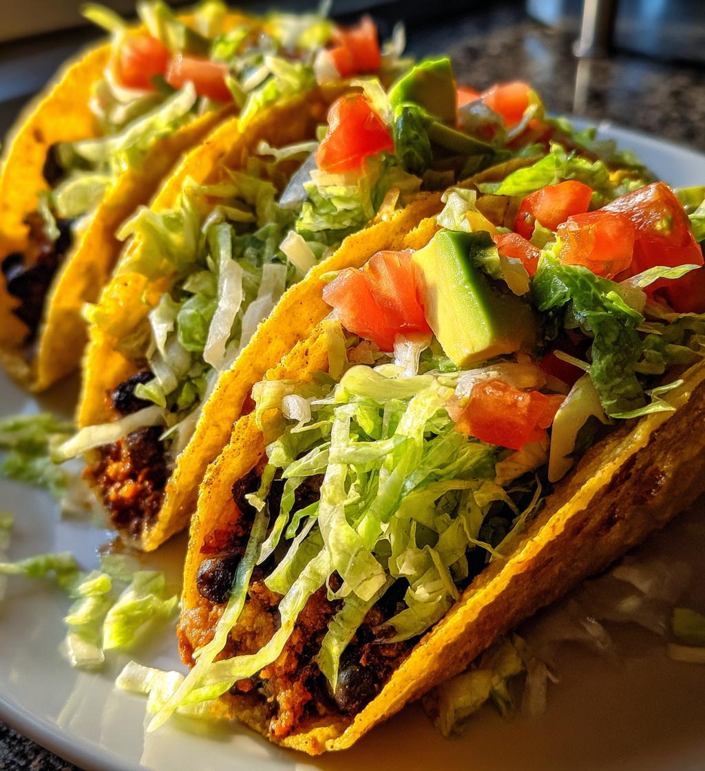crispy black bean tacos