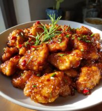 crispy chinese honey garlic chicken
