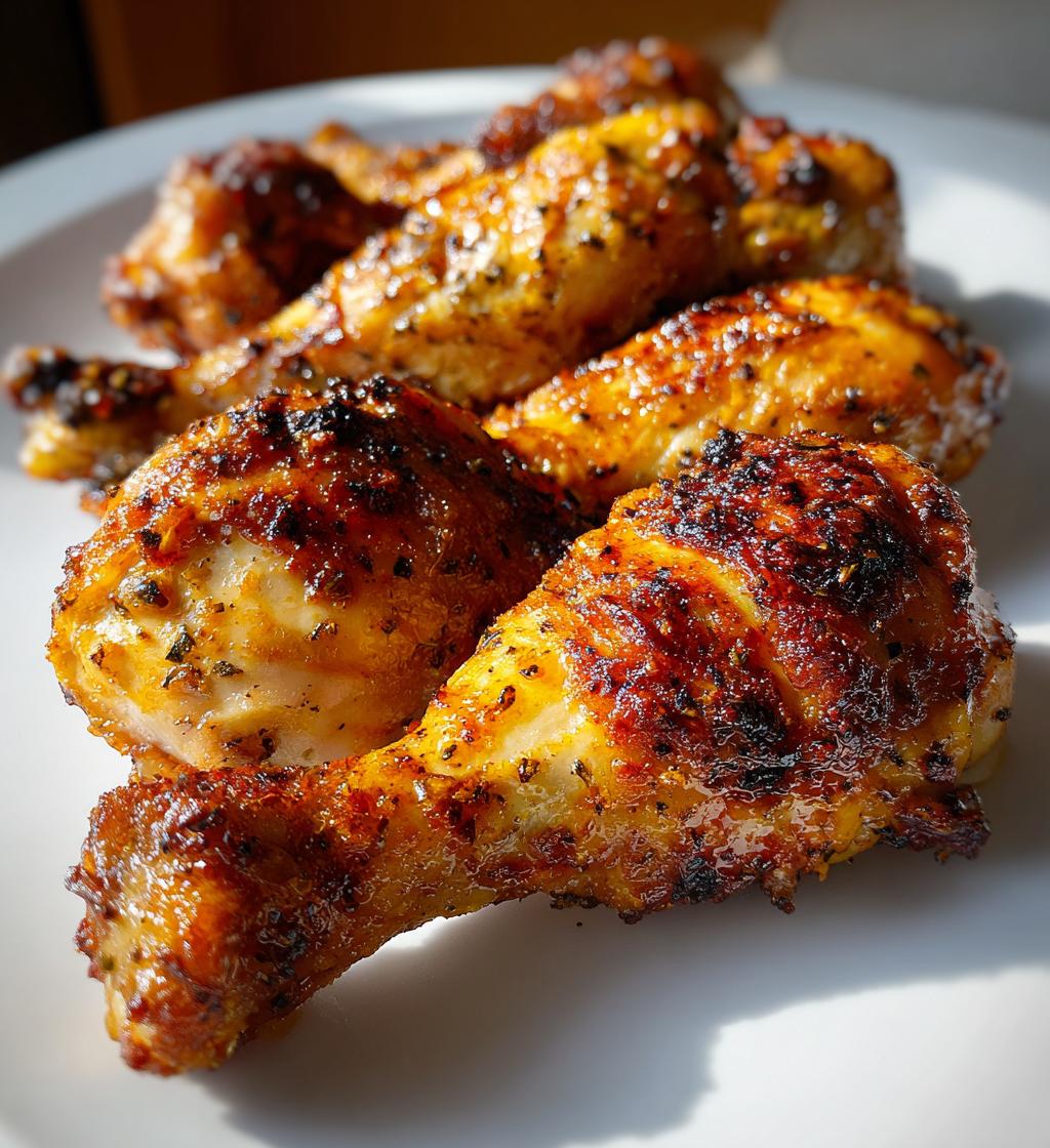 crispy juicy air fryer chicken legs - detail 1