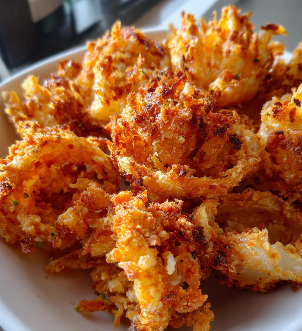 crispy mini blooming onions in air fryer - detail 1