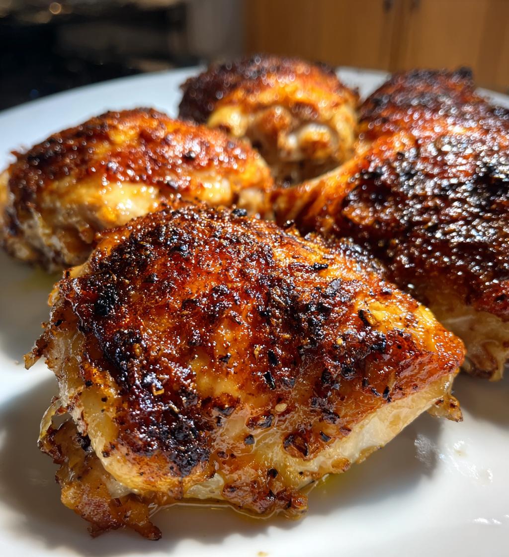 crispy oven baked chicken thighs recipe - detail 1