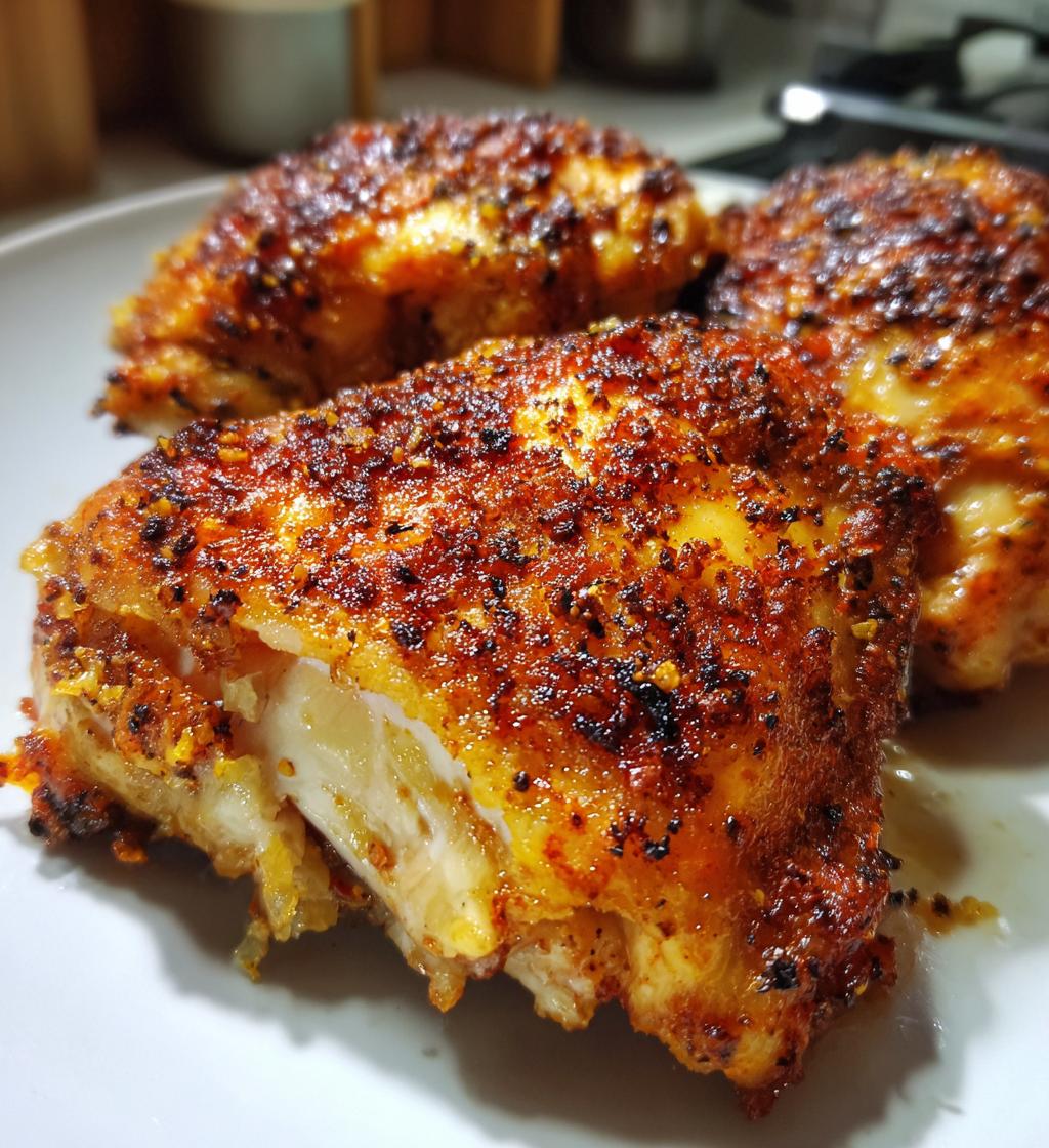 crispy oven baked chicken thighs recipe