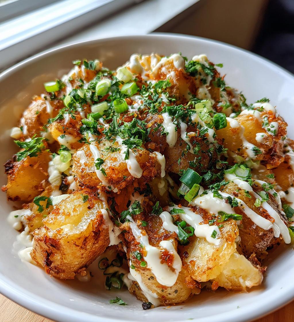 crispy smashed potato salad - detail 1