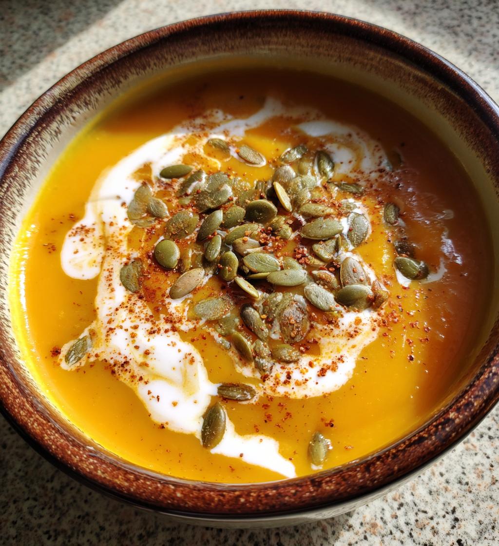 crock pot butternut squash soup - detail 1
