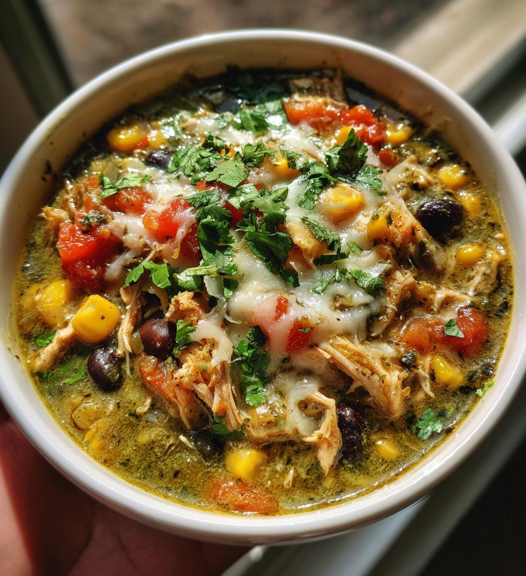 crock pot green enchilada chicken soup