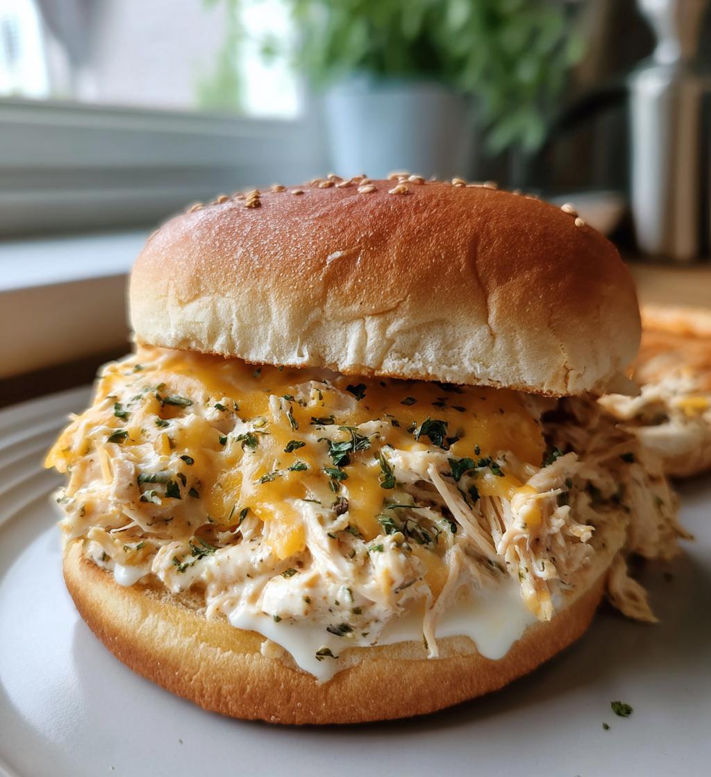 crock pot ranch chicken sandwiches - detail 1