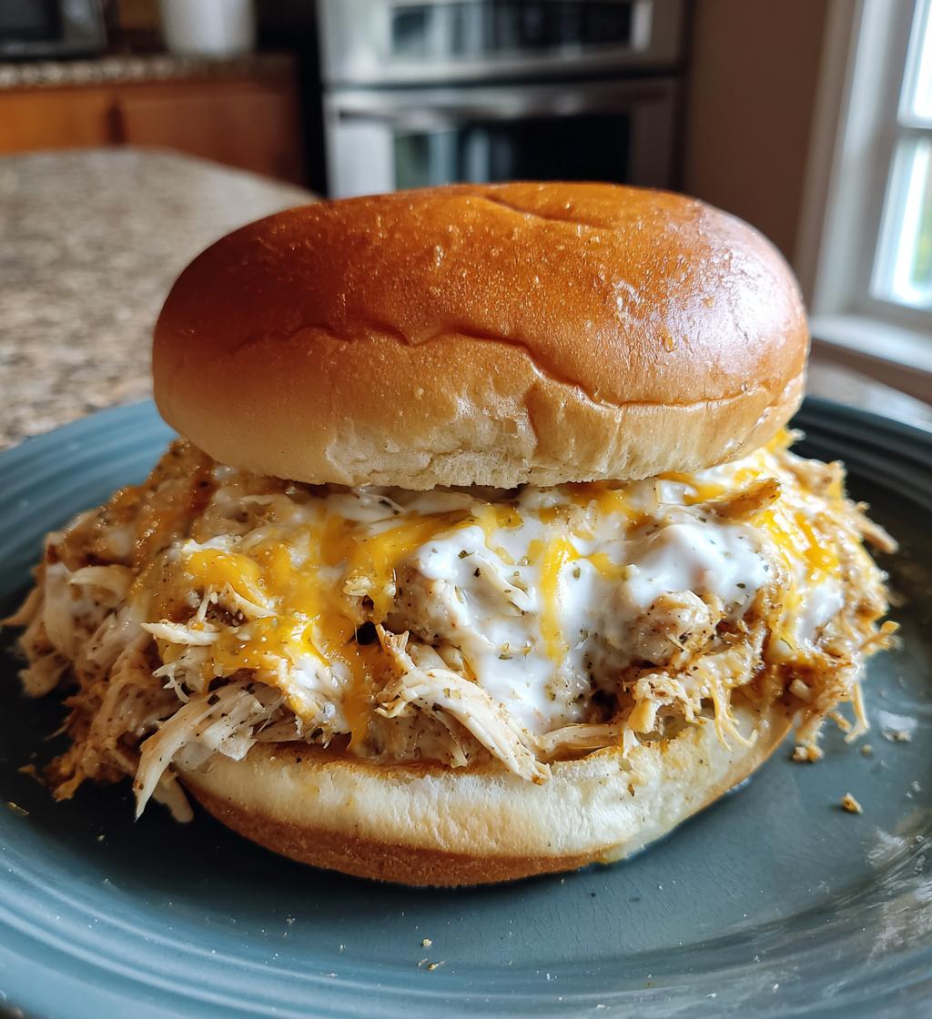crock pot ranch chicken sandwiches