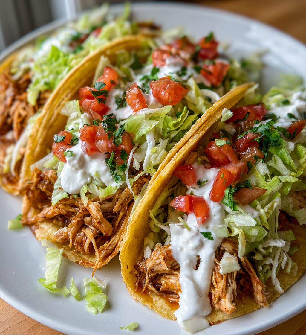 crockpot chicken tacos - detail 1