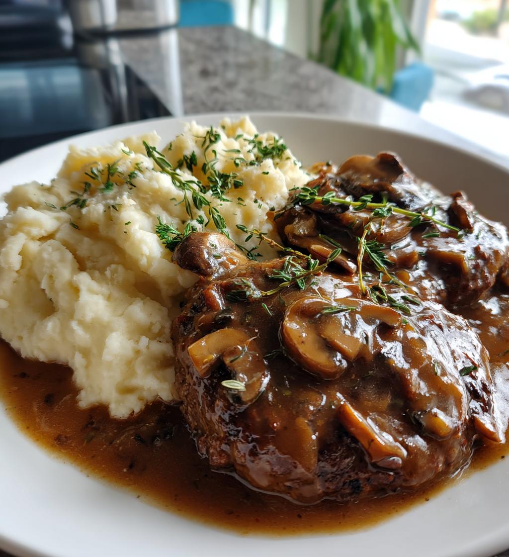 crockpot salisbury steak - detail 1