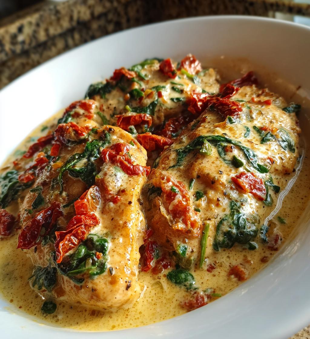 crockpot tuscan garlic chicken - detail 1