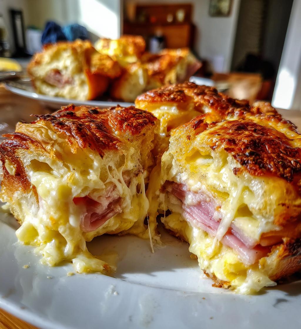 croque monsieur croissant bake