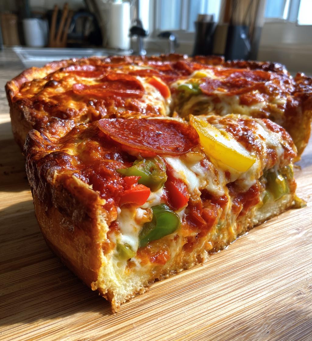 deep dish pizza pie recipe - detail 1