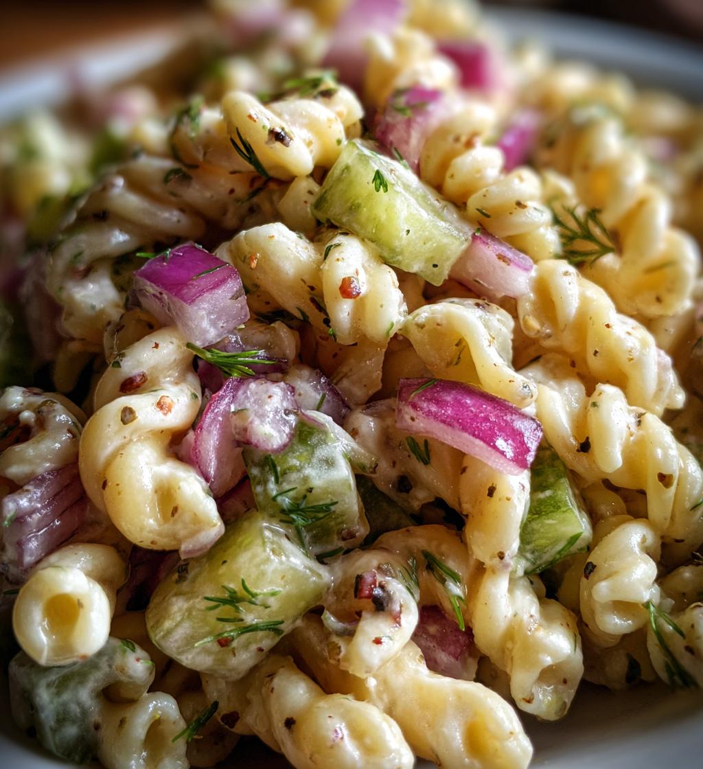 dill pickle pasta salad recipe - detail 1