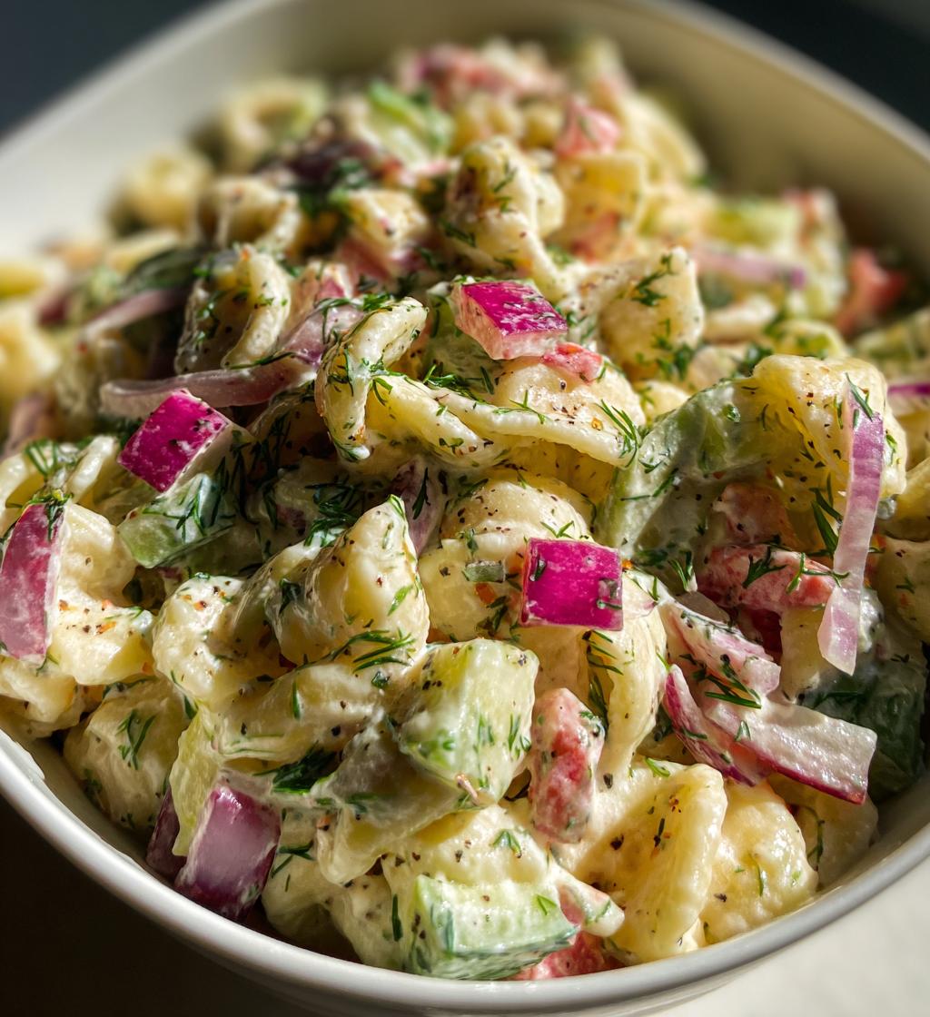 dill pickle pasta salad recipe