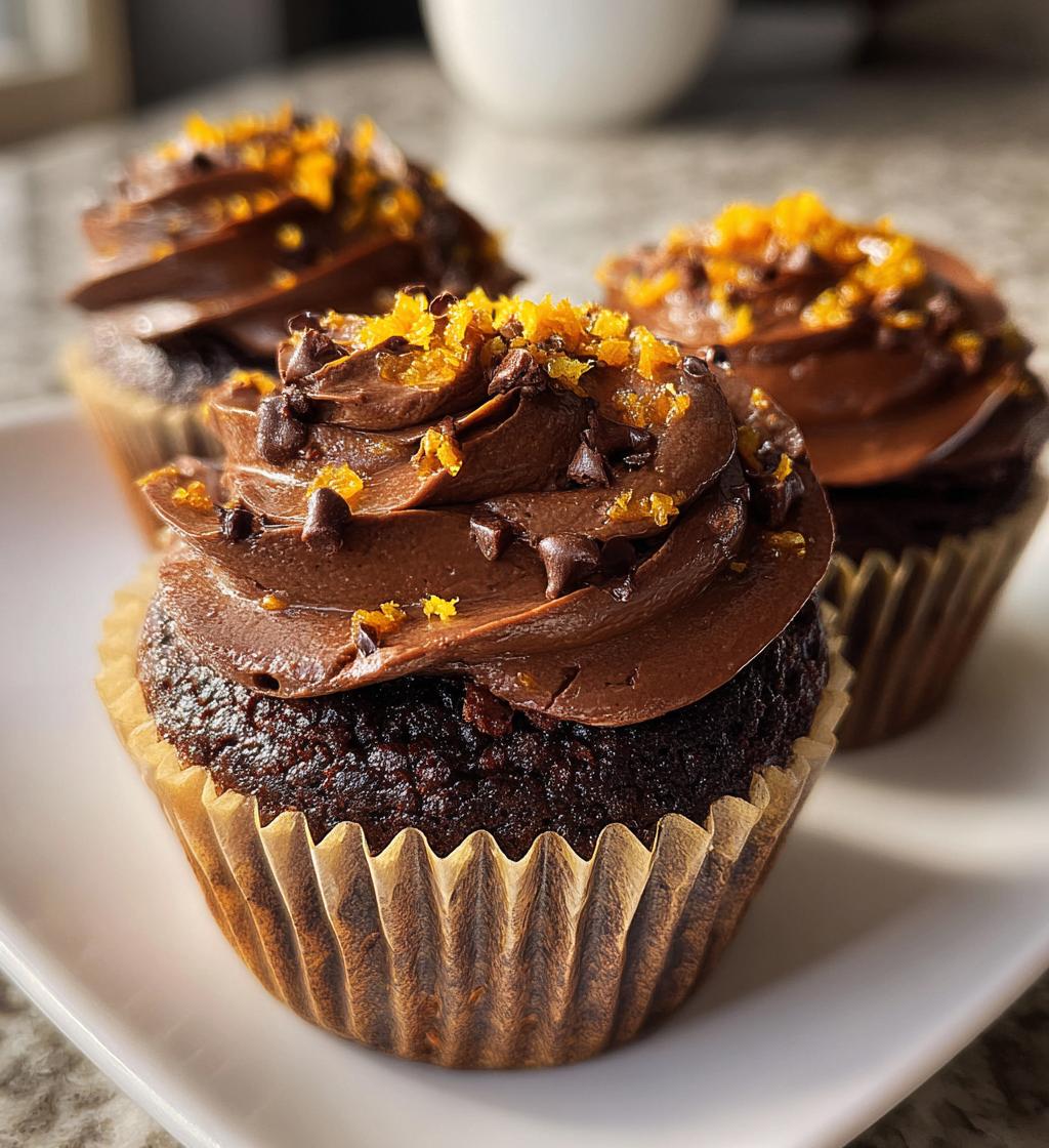 double chocolate orange cupcakes