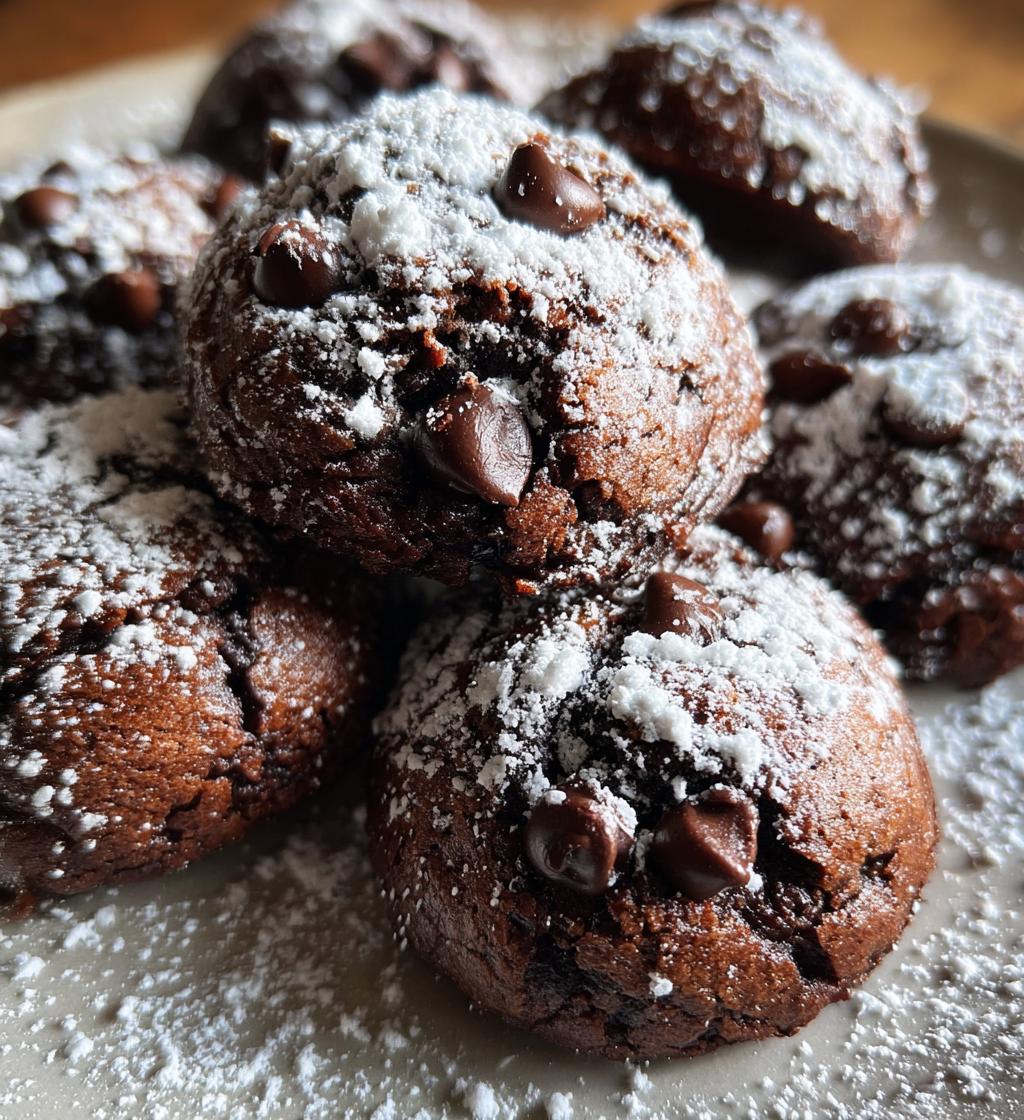 double chocolate snowball cookies - detail 1