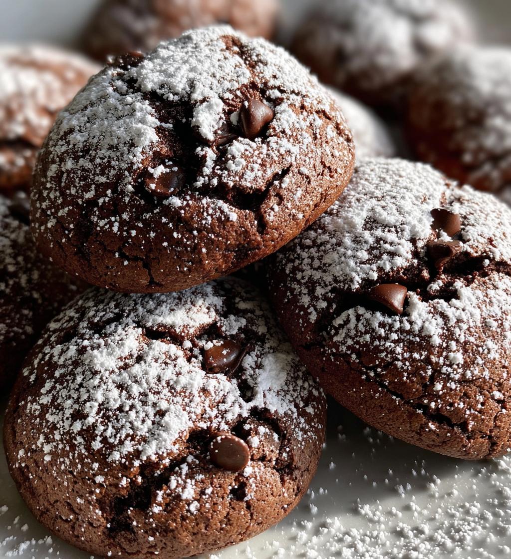 double chocolate snowball cookies