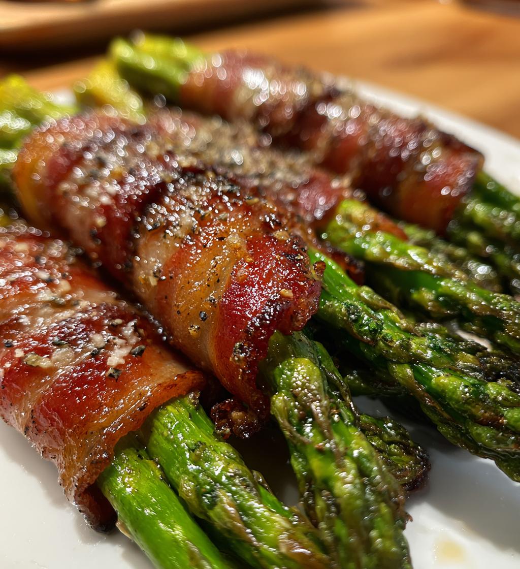 easy air fryer bacon wrapped asparagus recipe - detail 1