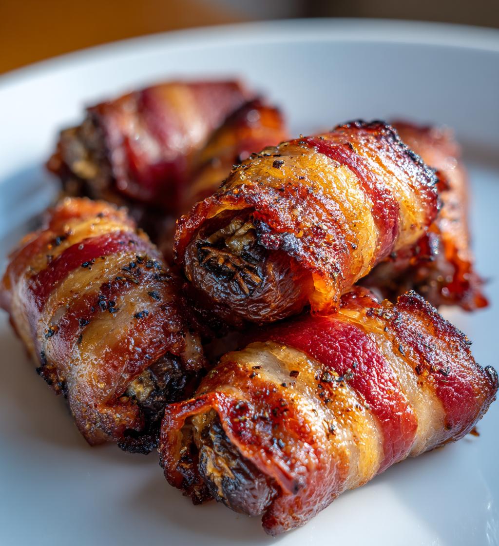 easy air fryer bacon wrapped dates recipe