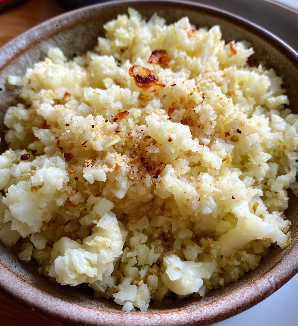 easy air fryer cauliflower rice recipe