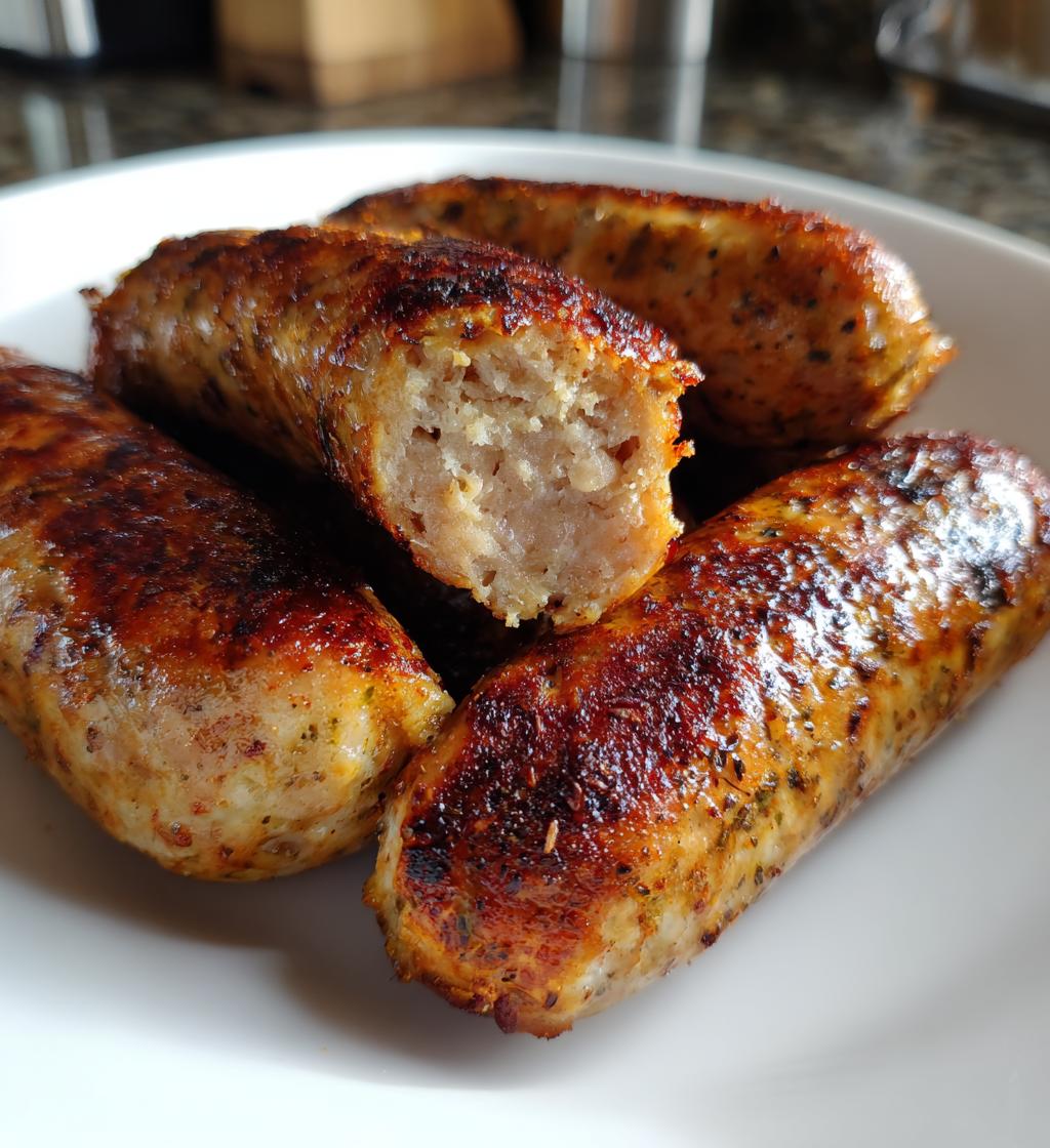 easy air fryer chicken sausages recipe - detail 1