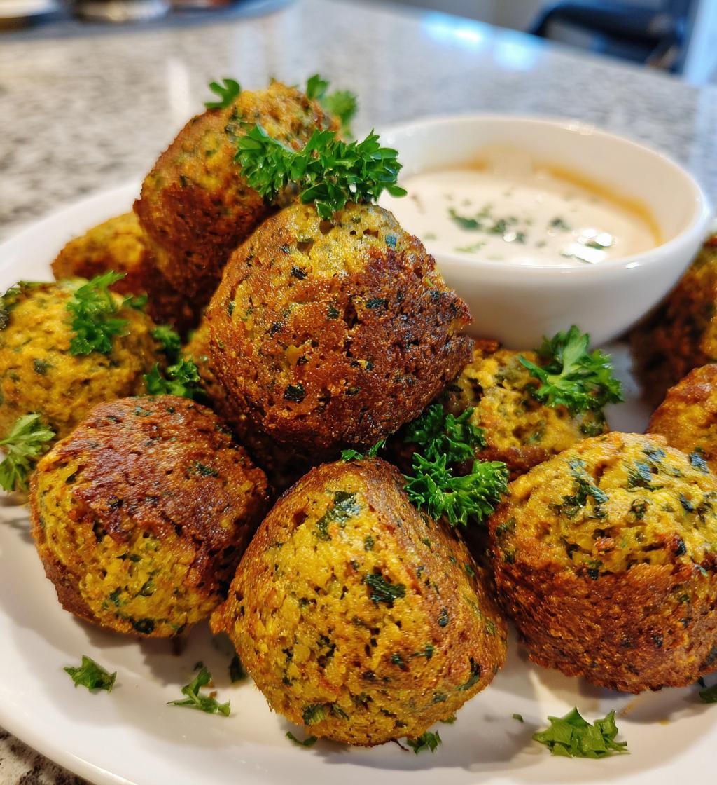 easy air fryer falafel recipe - detail 1