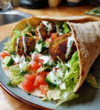 easy air fryer falafel wraps recipe