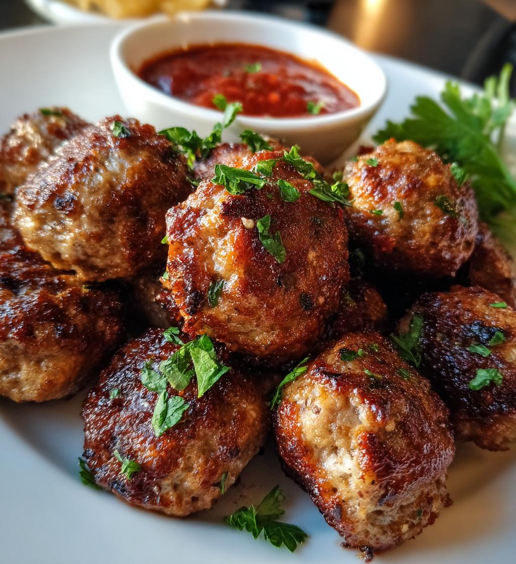 easy air fryer meatballs recipe - detail 1