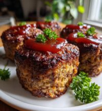 easy air fryer meatloaf minis recipe