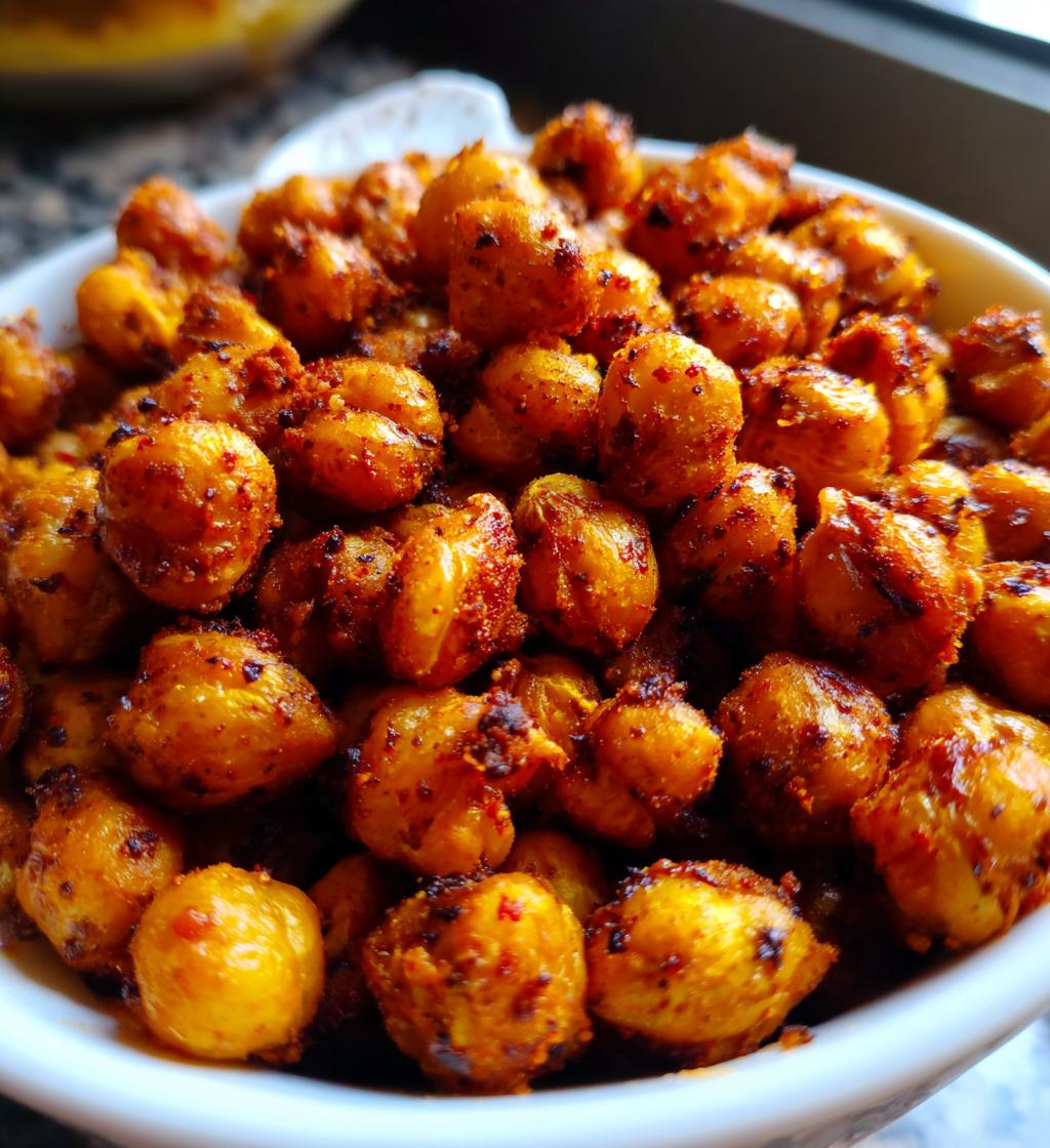 easy air fryer spicy chickpeas recipe - detail 1