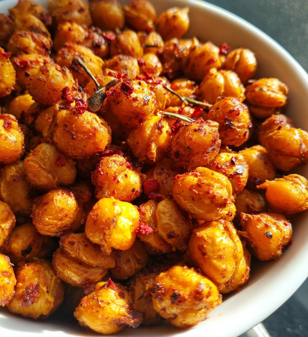 easy air fryer spicy chickpeas recipe