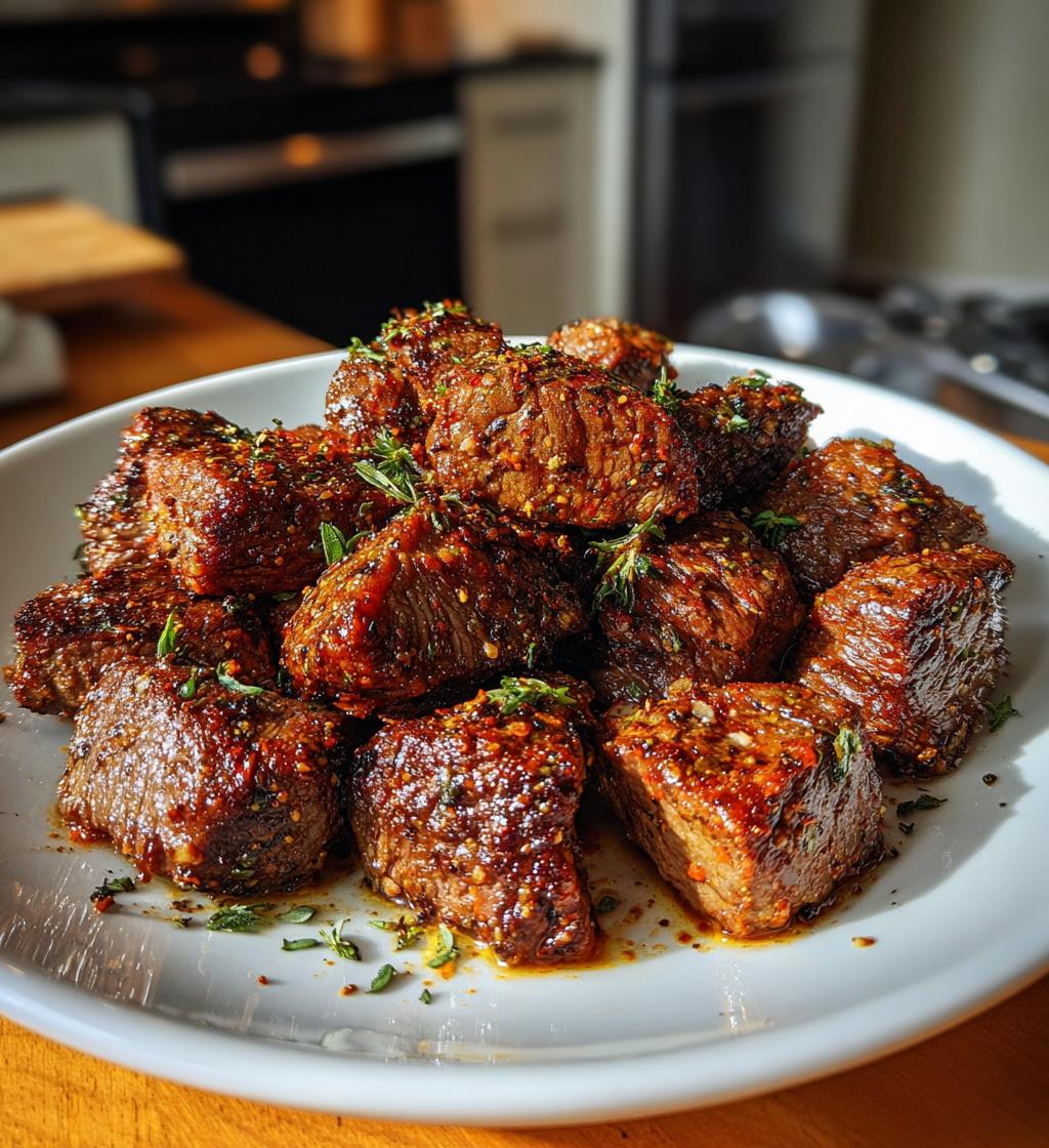 easy air fryer steak bites recipe - detail 1