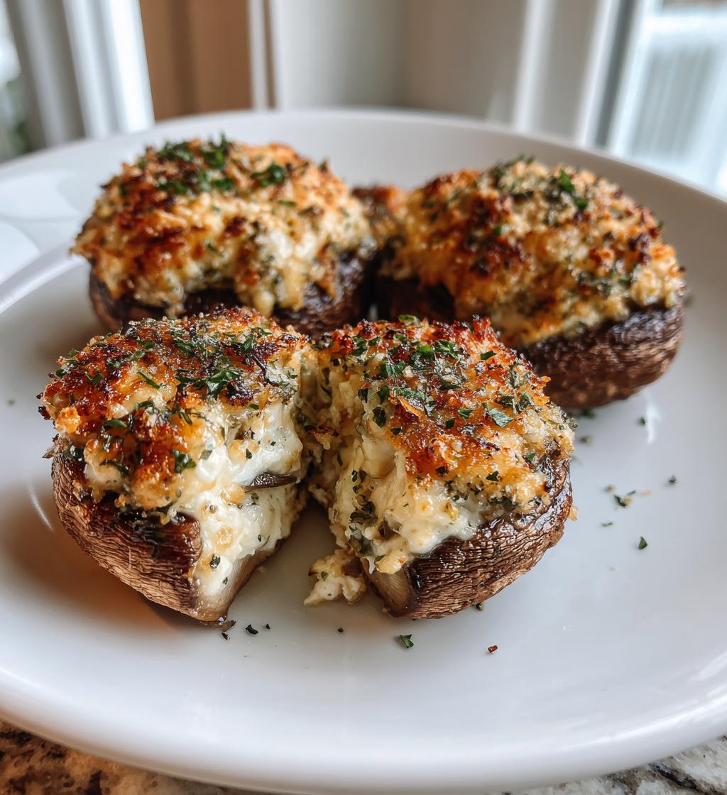 easy air fryer stuffed mushrooms recipe