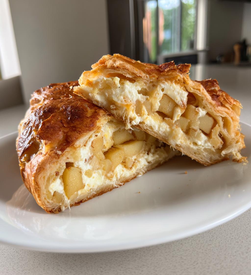 easy apple cream cheese strudel - detail 1