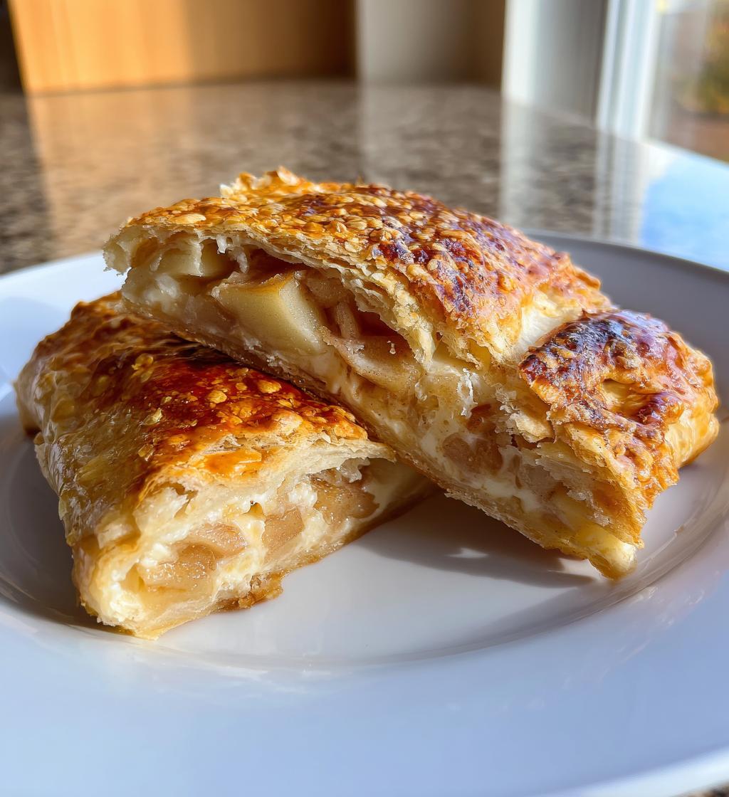 easy apple cream cheese strudel