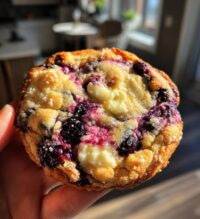 easy blueberry cheesecake swirl cookie recipe