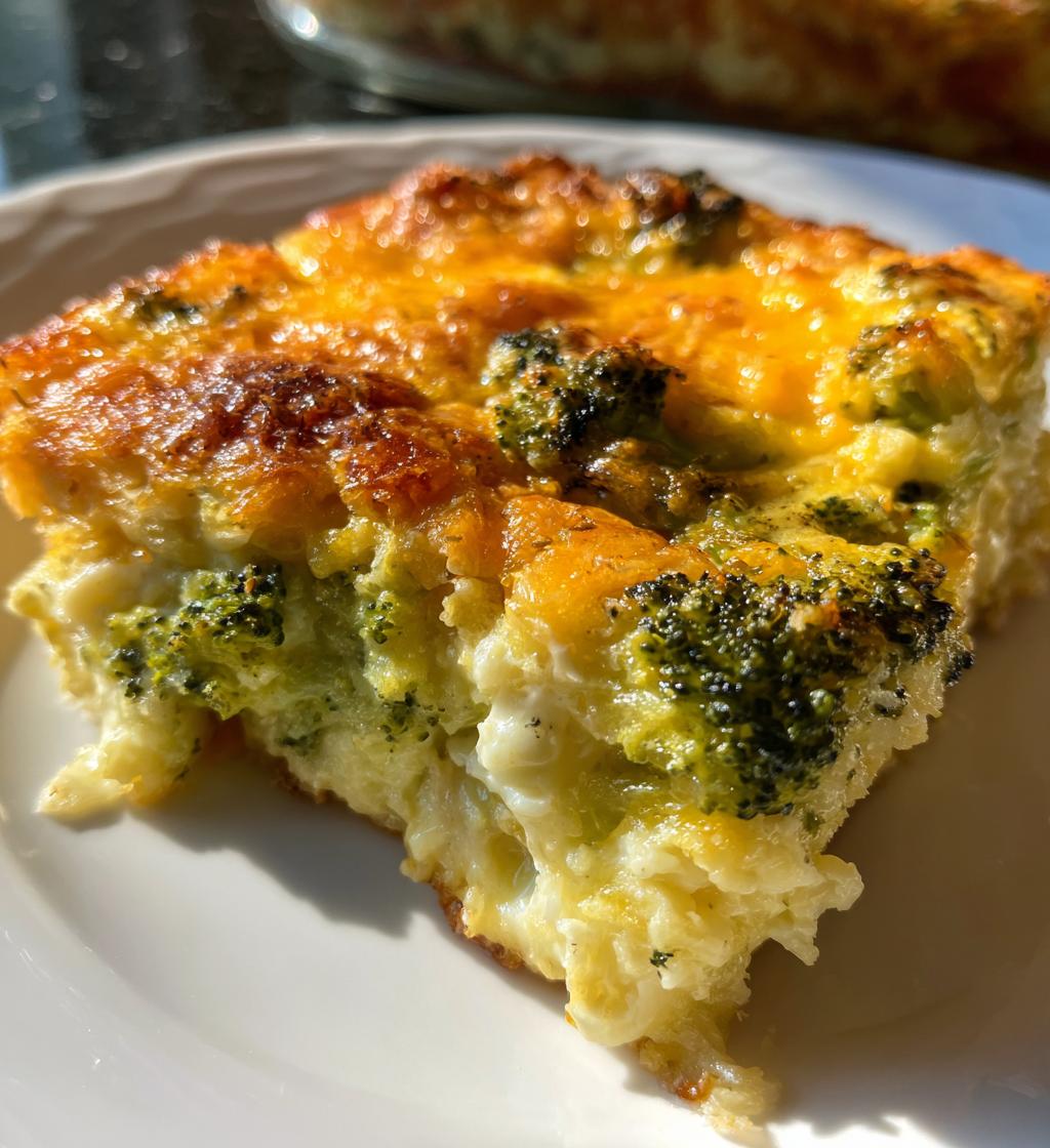 easy broccoli cheese casserole - detail 1