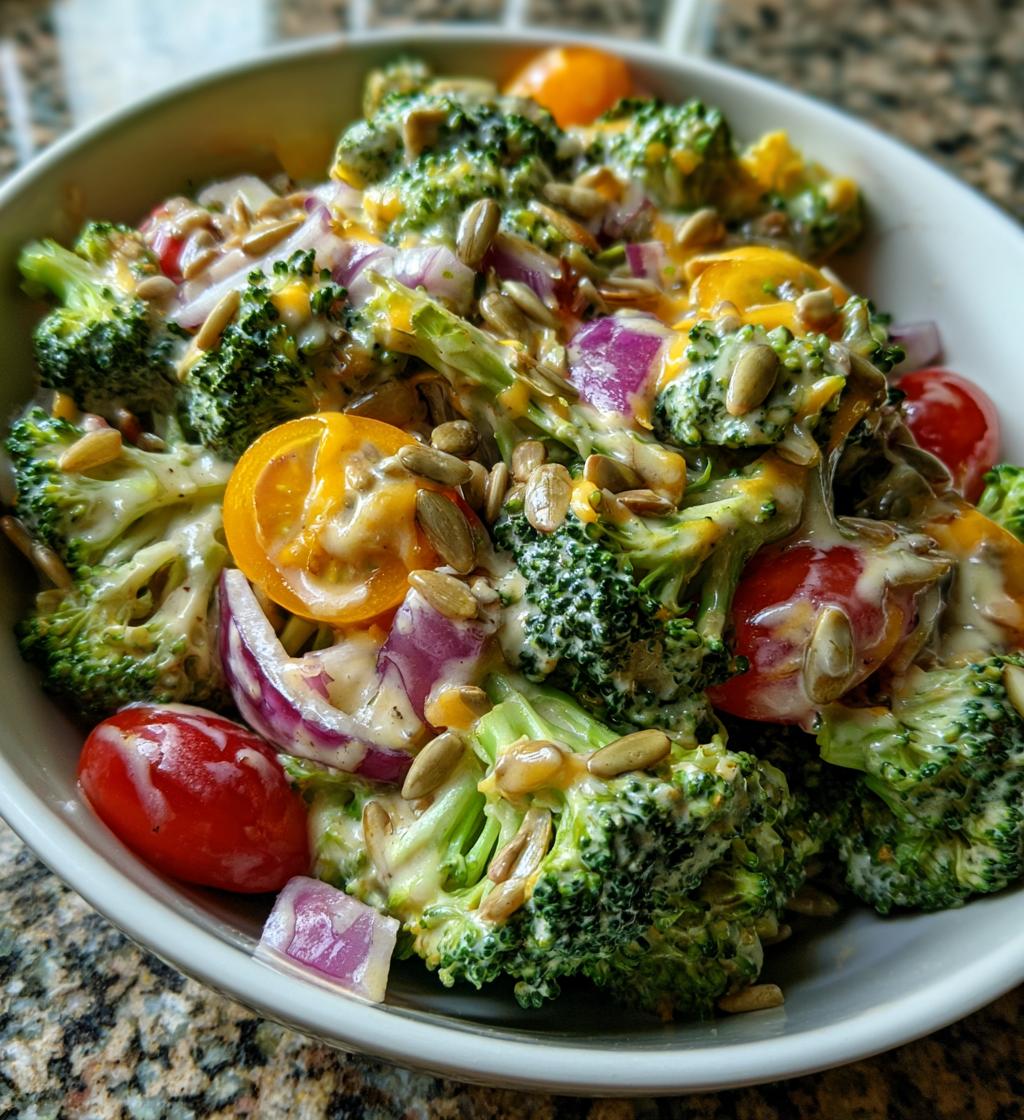 easy broccoli salad - detail 1