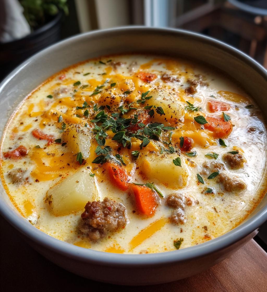 easy cheeseburger soup recipe