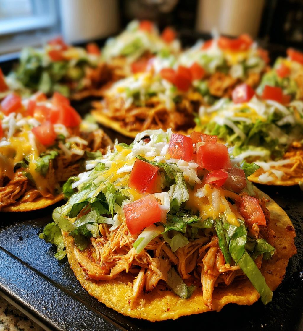 easy chicken tostadas - detail 1