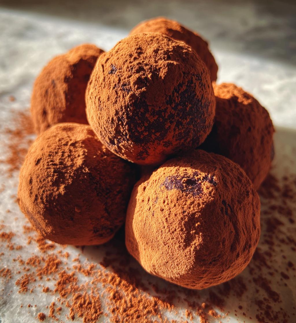 easy chocolate rum truffles